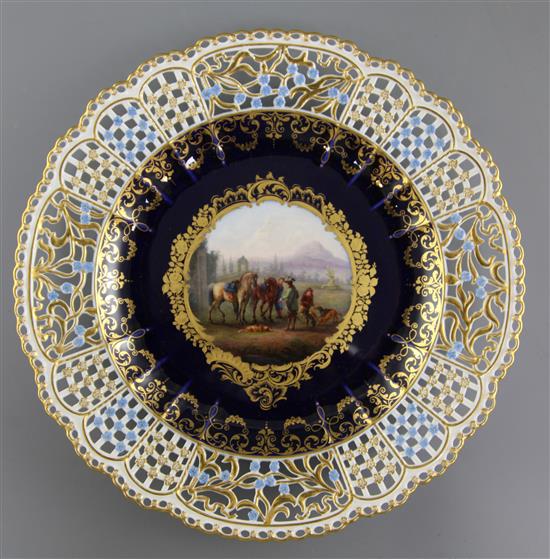 A Meissen cabinet plate, late 19th century, 25.5cm